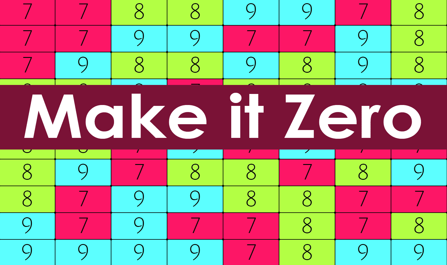 Make It Zero Tapping Game   - Brain Games Online
